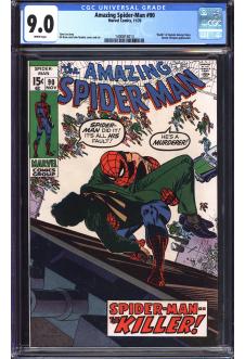 AMAZING SPIDER-MAN #90 CGC 9.0 WHITE PAGES front cover