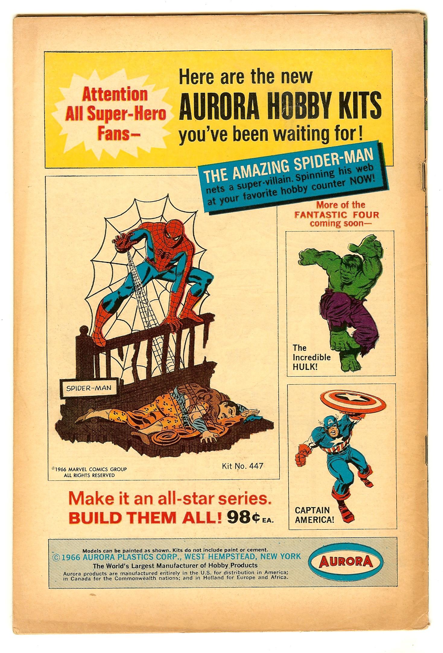 FANTASTIC FOUR Back Cover