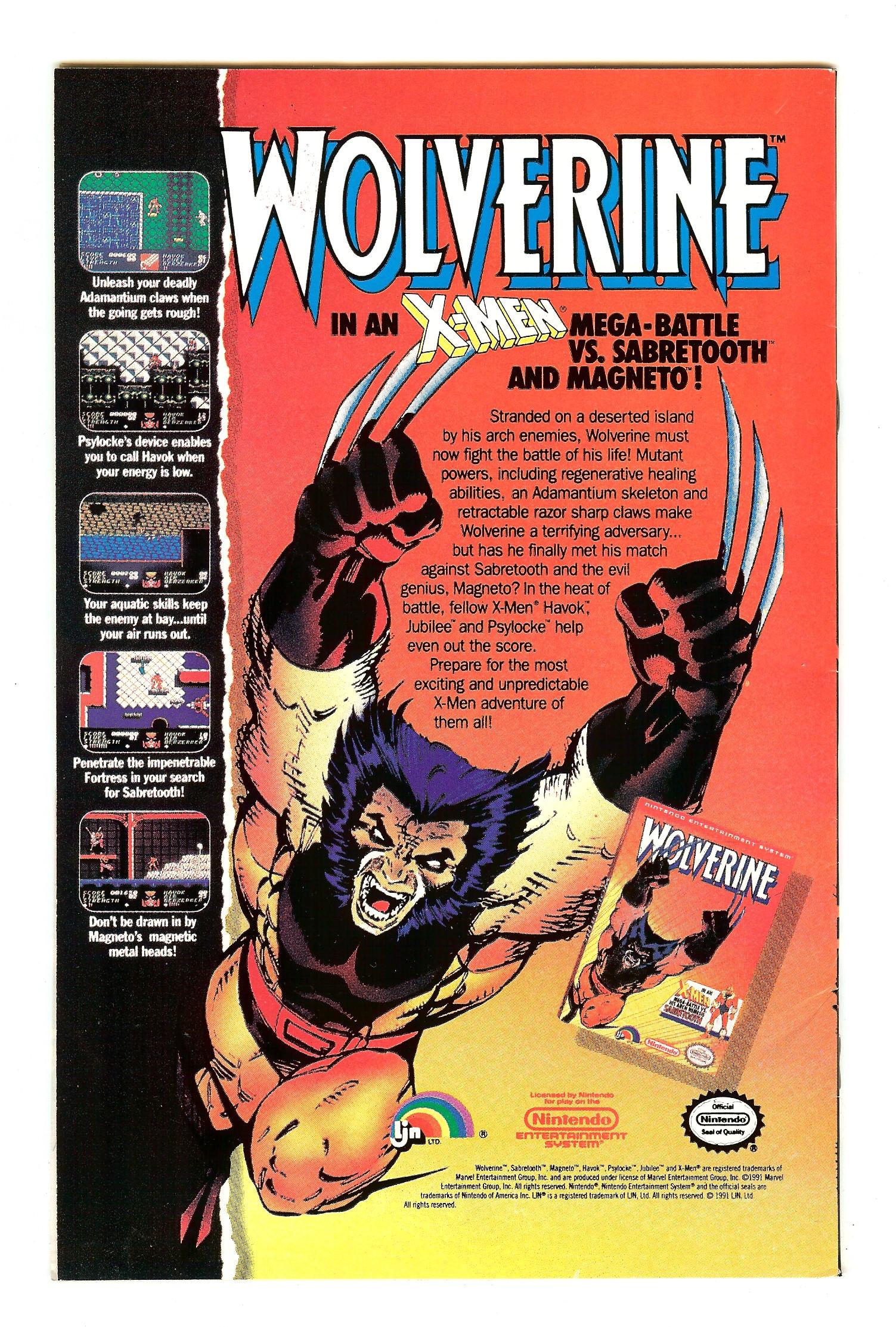 X-MEN Back Cover
