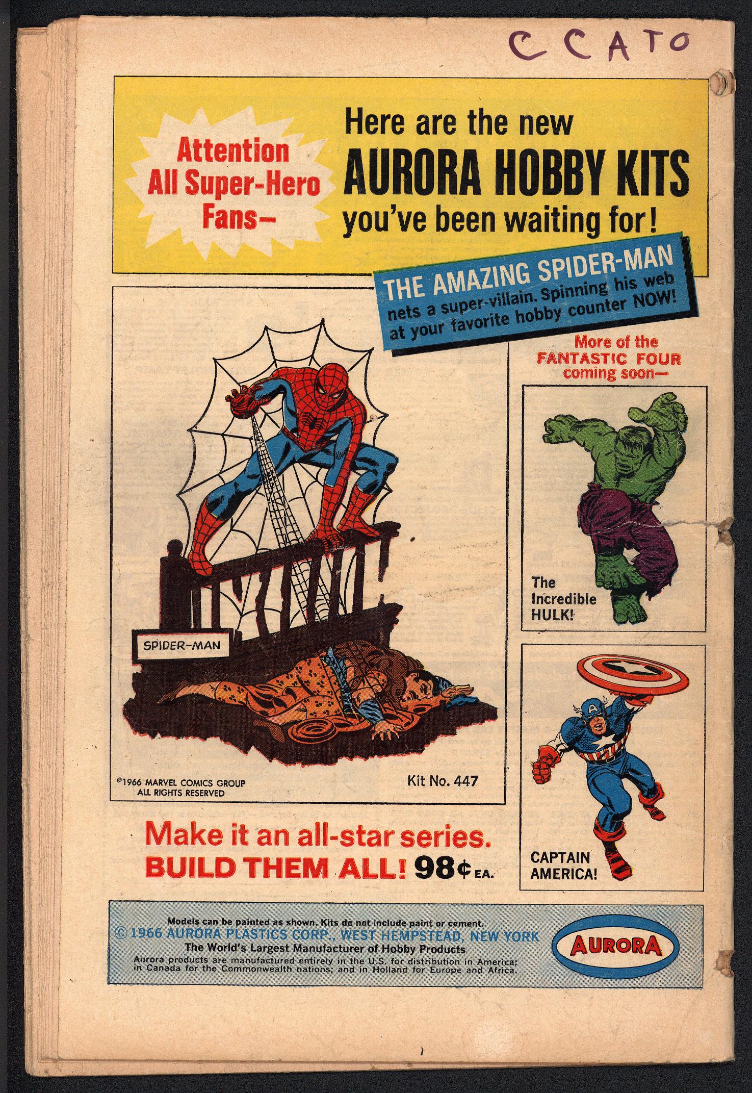 AMAZING SPIDER-MAN Back Cover