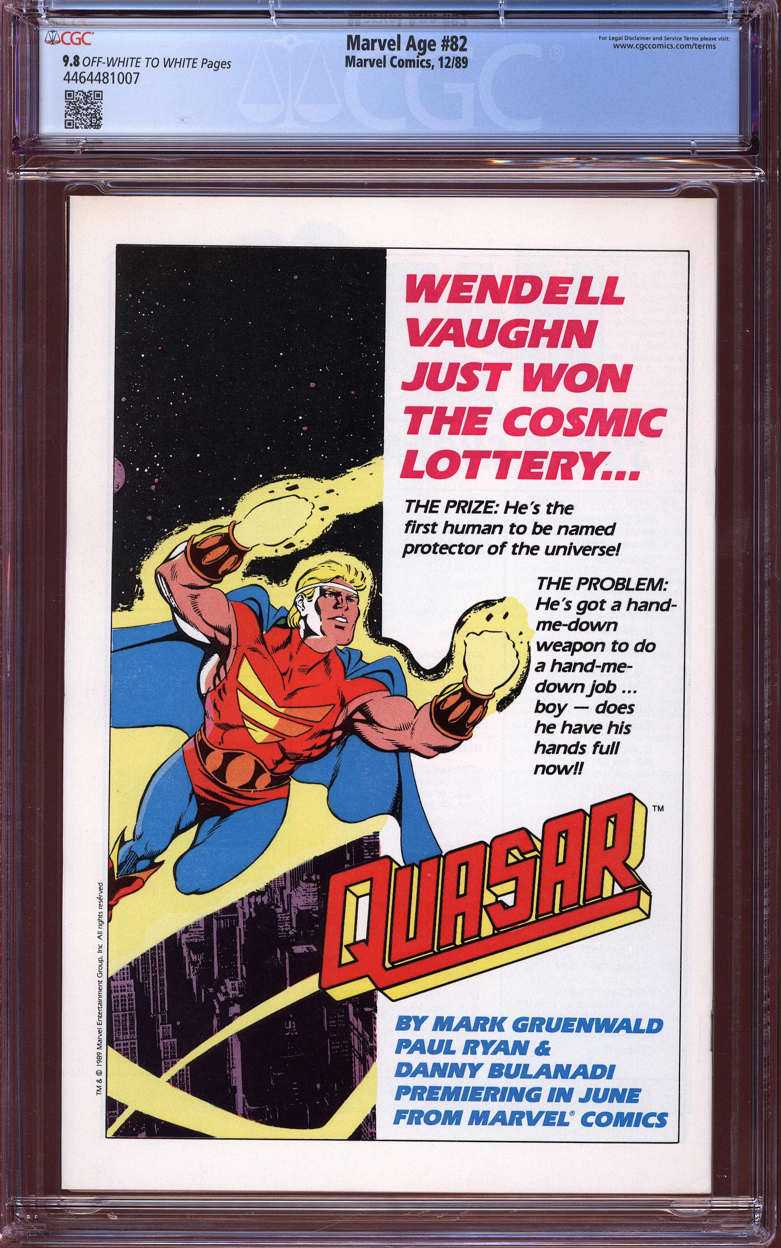 MARVEL AGE Back Cover