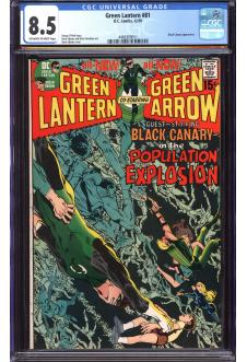 GREEN LANTERN #81 CGC 8.5 OW/WH PAGES front cover