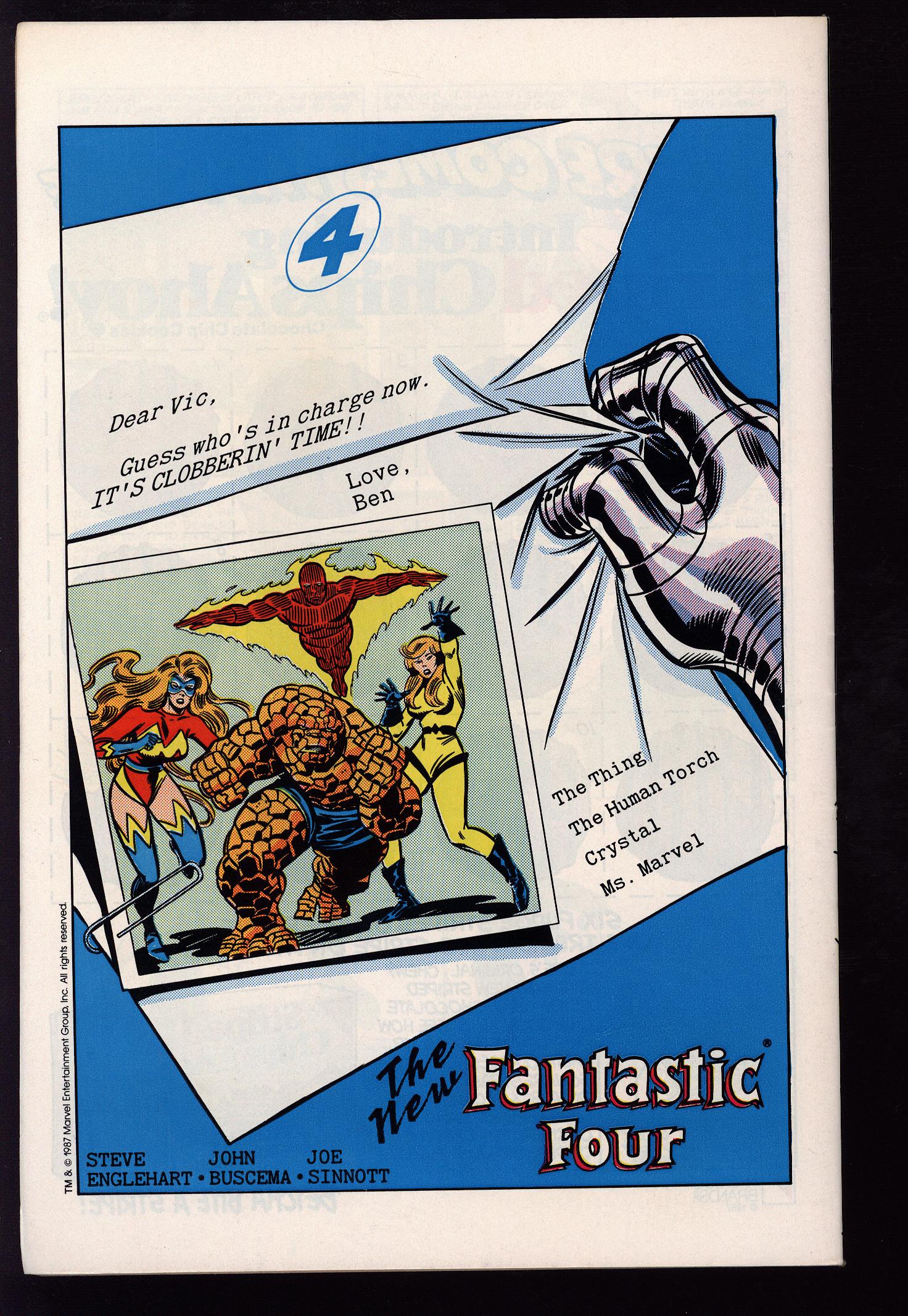 AMAZING SPIDER-MAN ANNUAL Back Cover