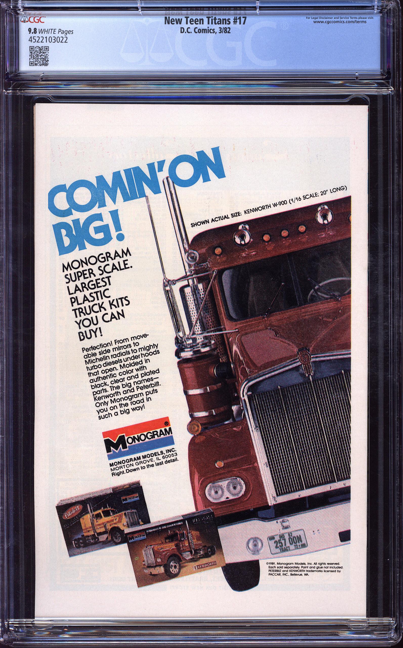 NEW TEEN TITANS Back Cover