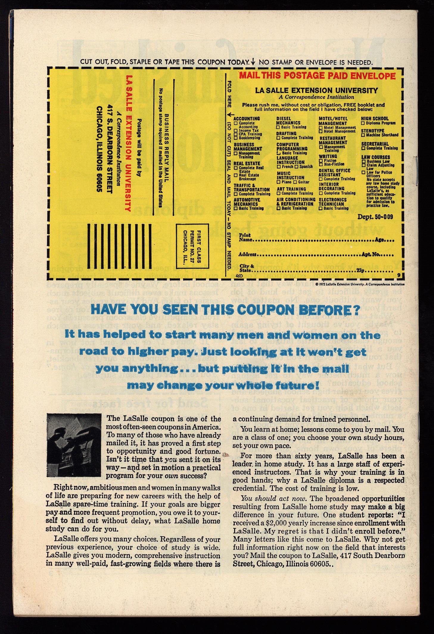 X-MEN Back Cover