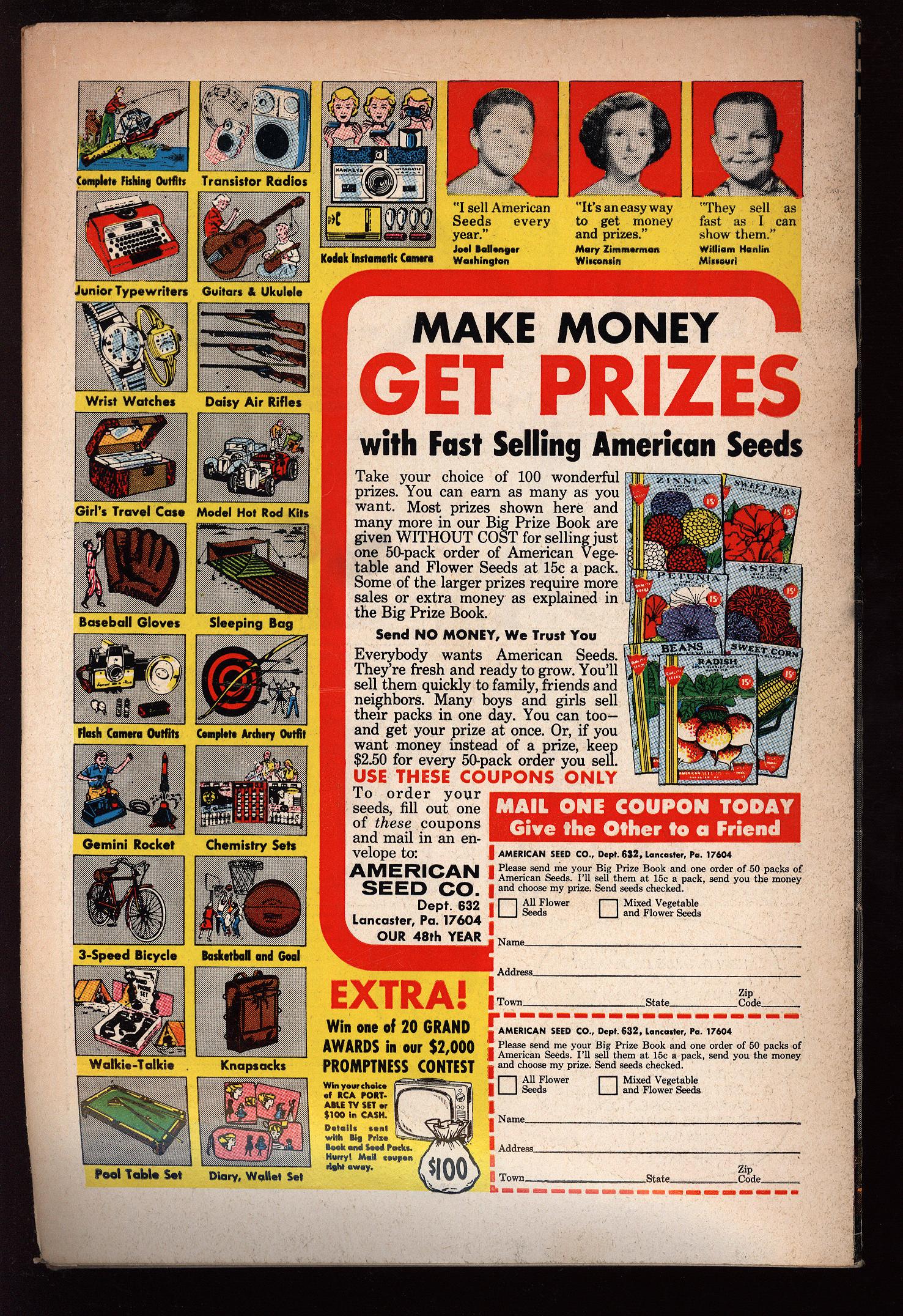 ADVENTURE COMICS Back Cover