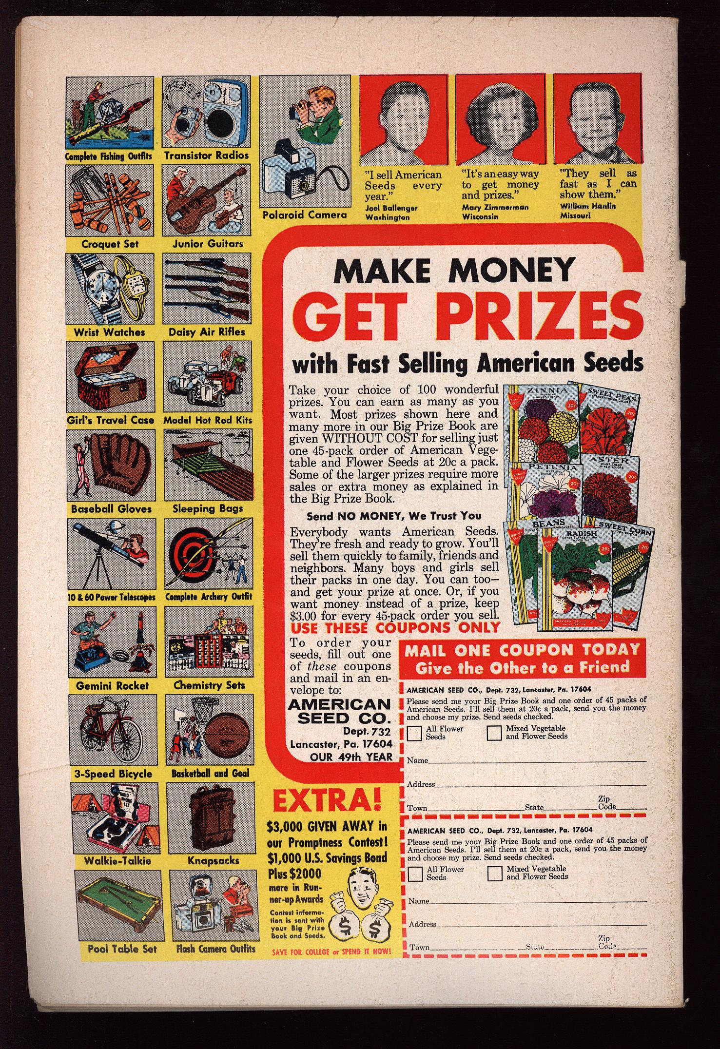 ADVENTURE COMICS Back Cover