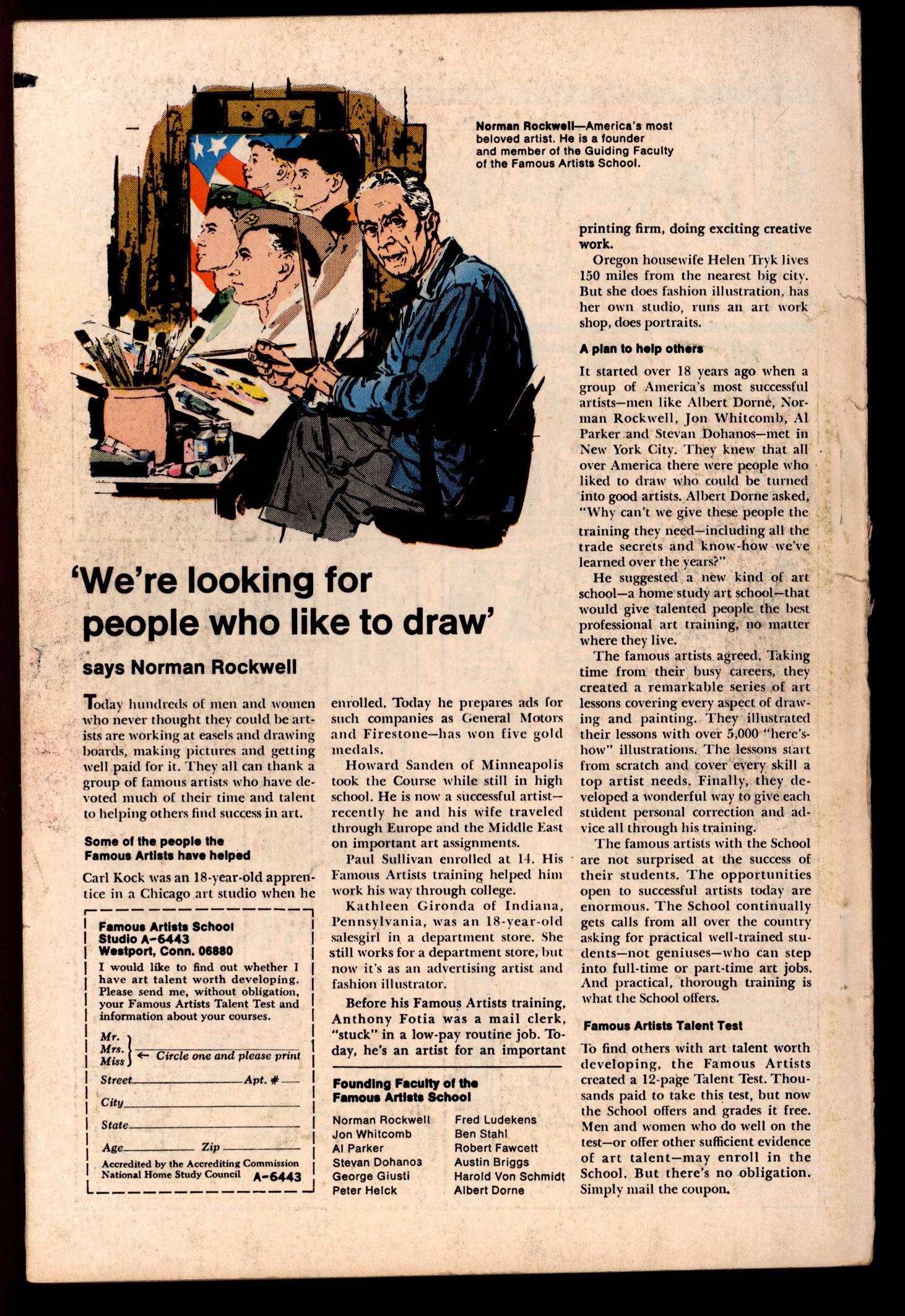 CAPTAIN AMERICA ANNUAL Back Cover