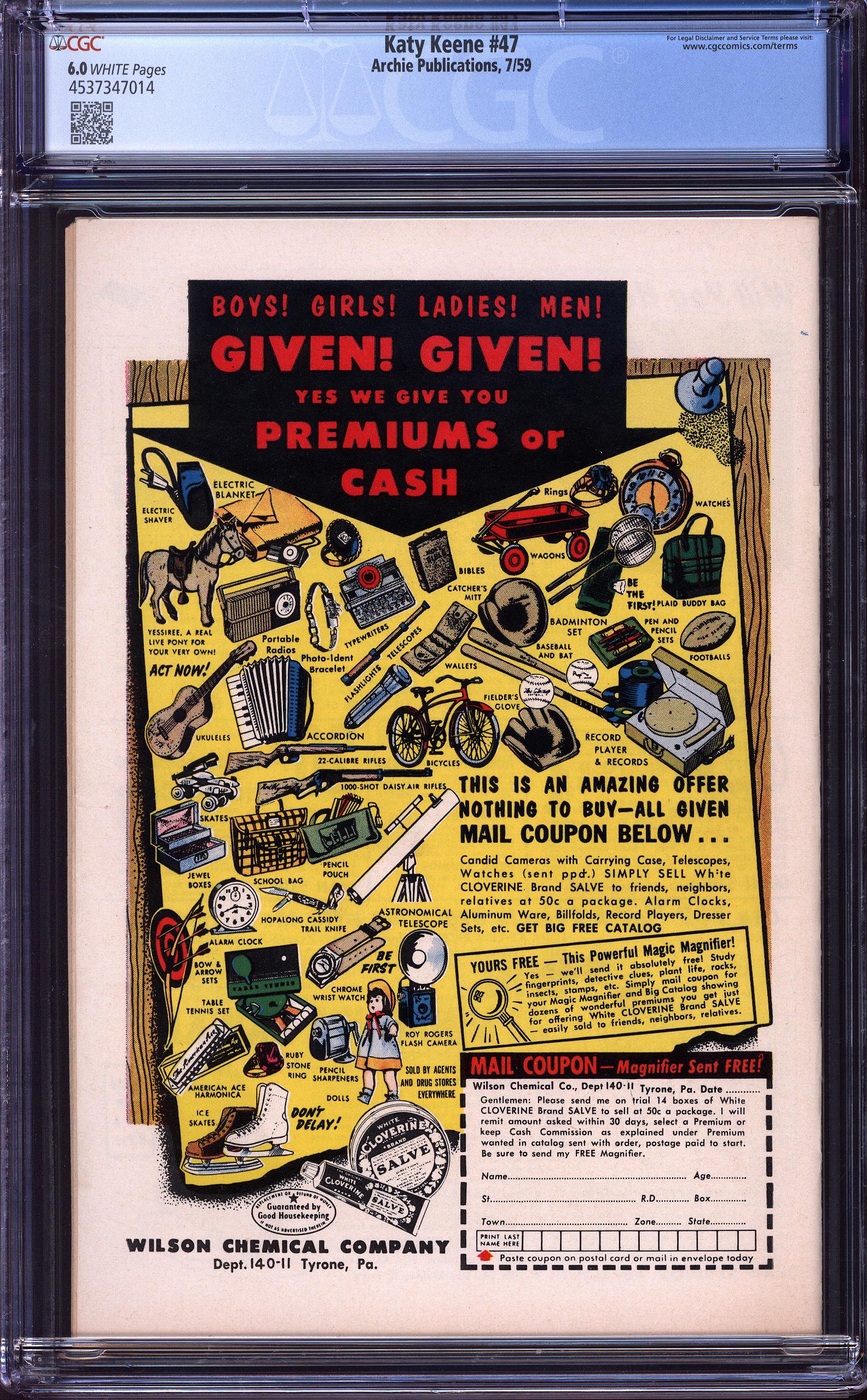 KATY KEENE Back Cover