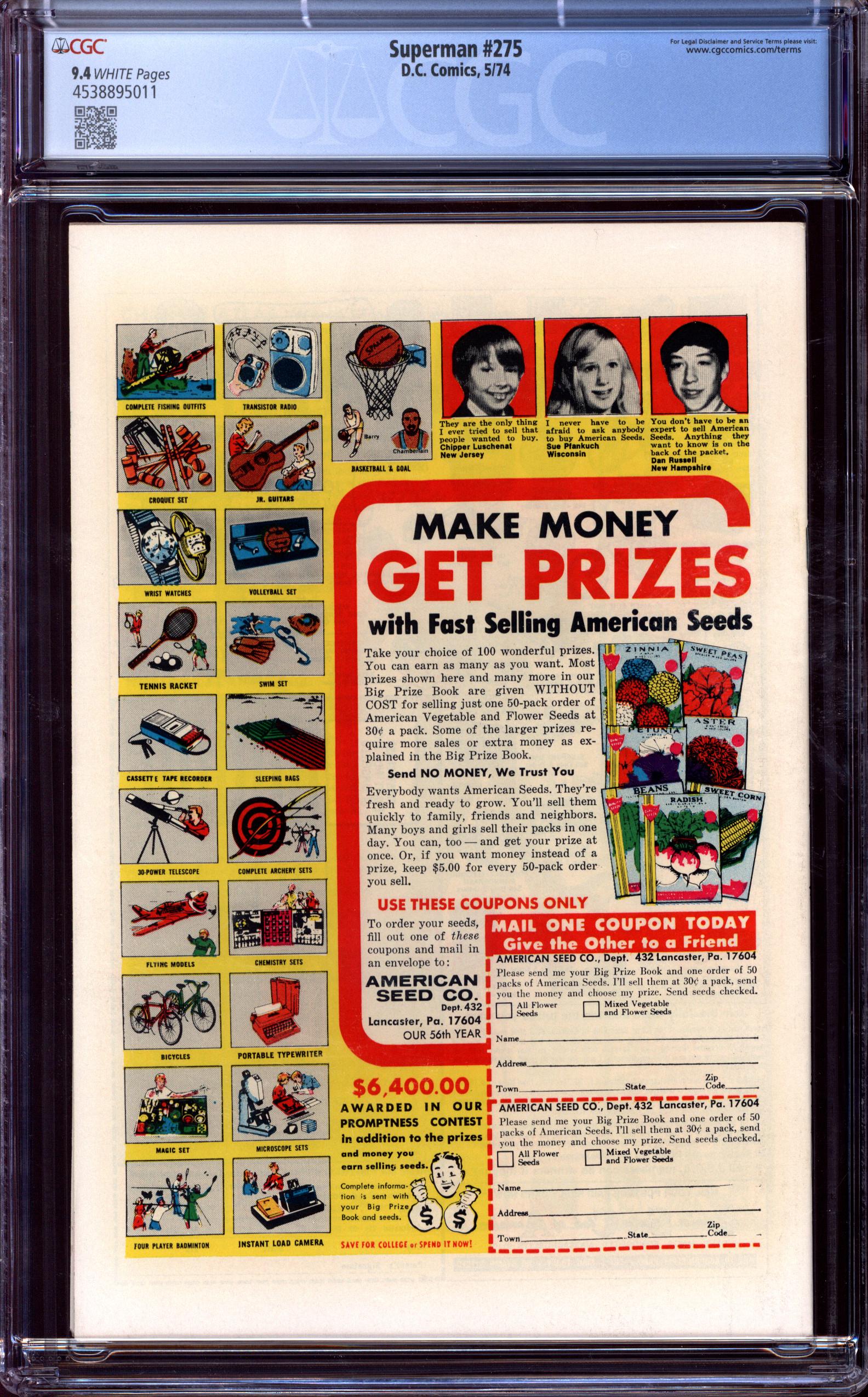 SUPERMAN Back Cover
