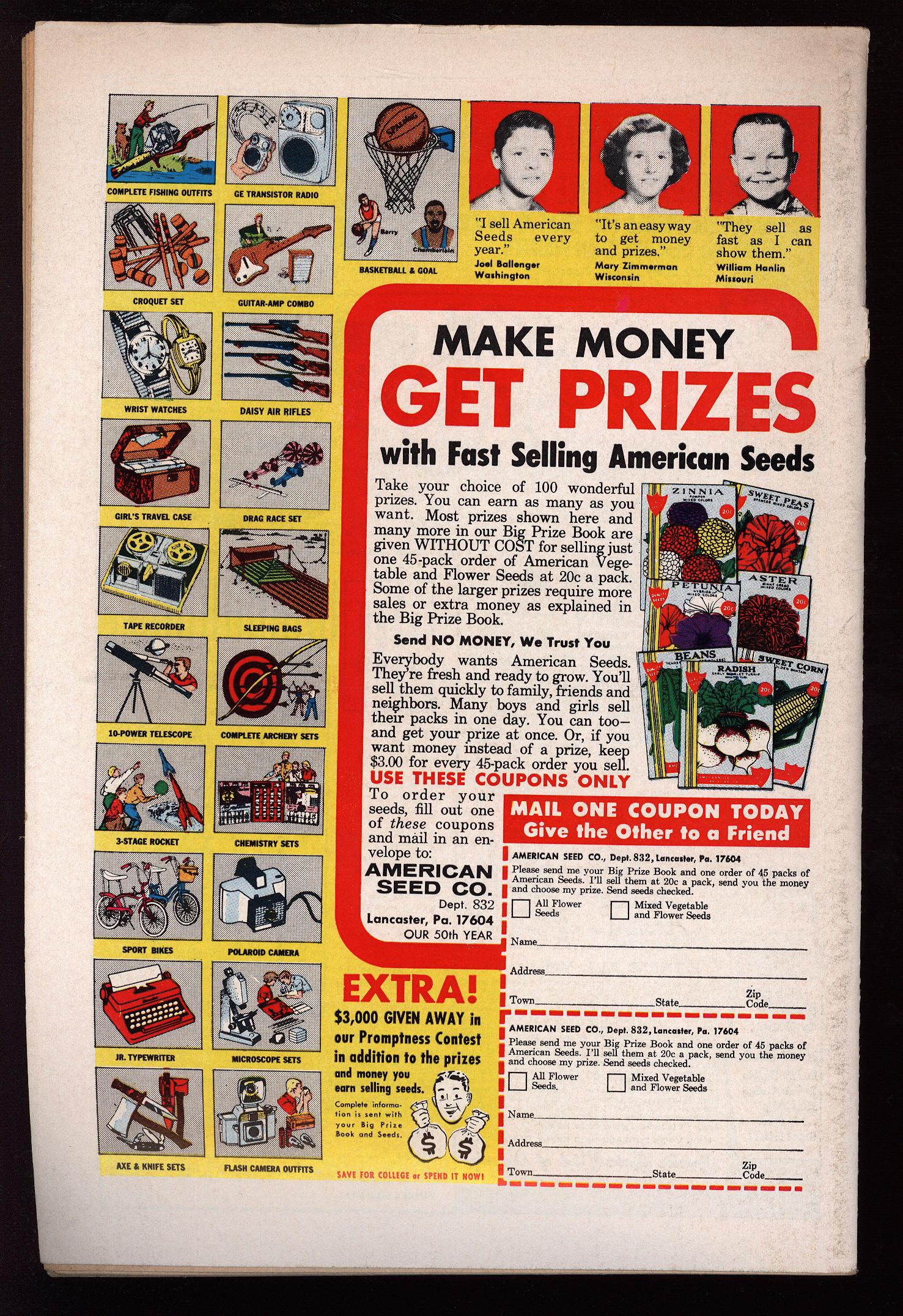 ADVENTURE COMICS Back Cover