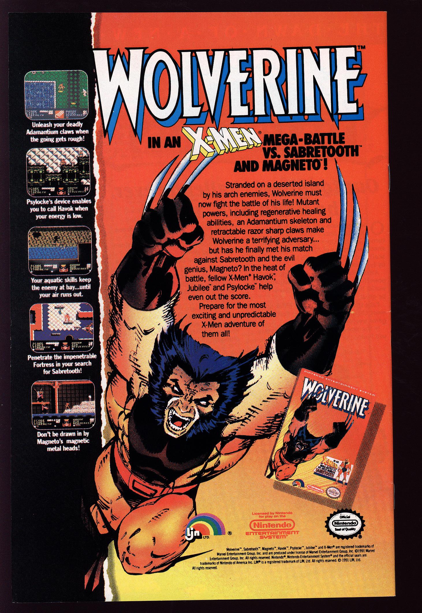 X-MEN Back Cover