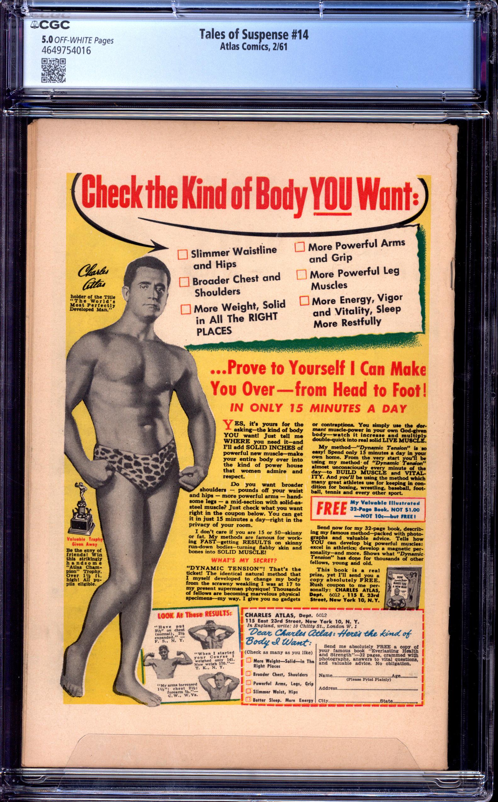 TALES OF SUSPENSE Back Cover