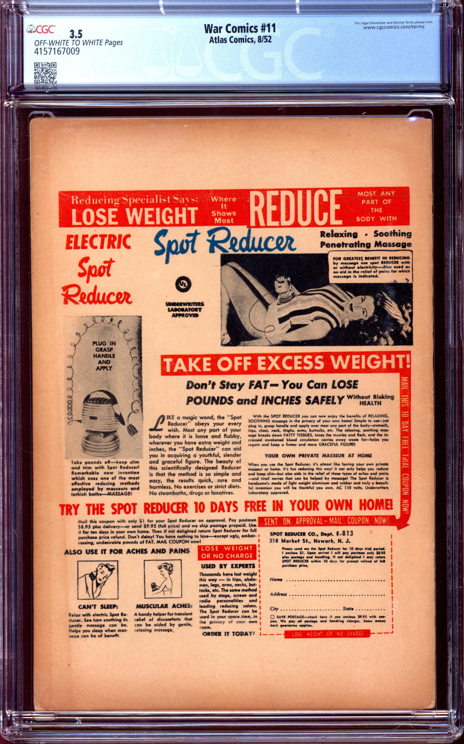 WAR COMICS Back Cover