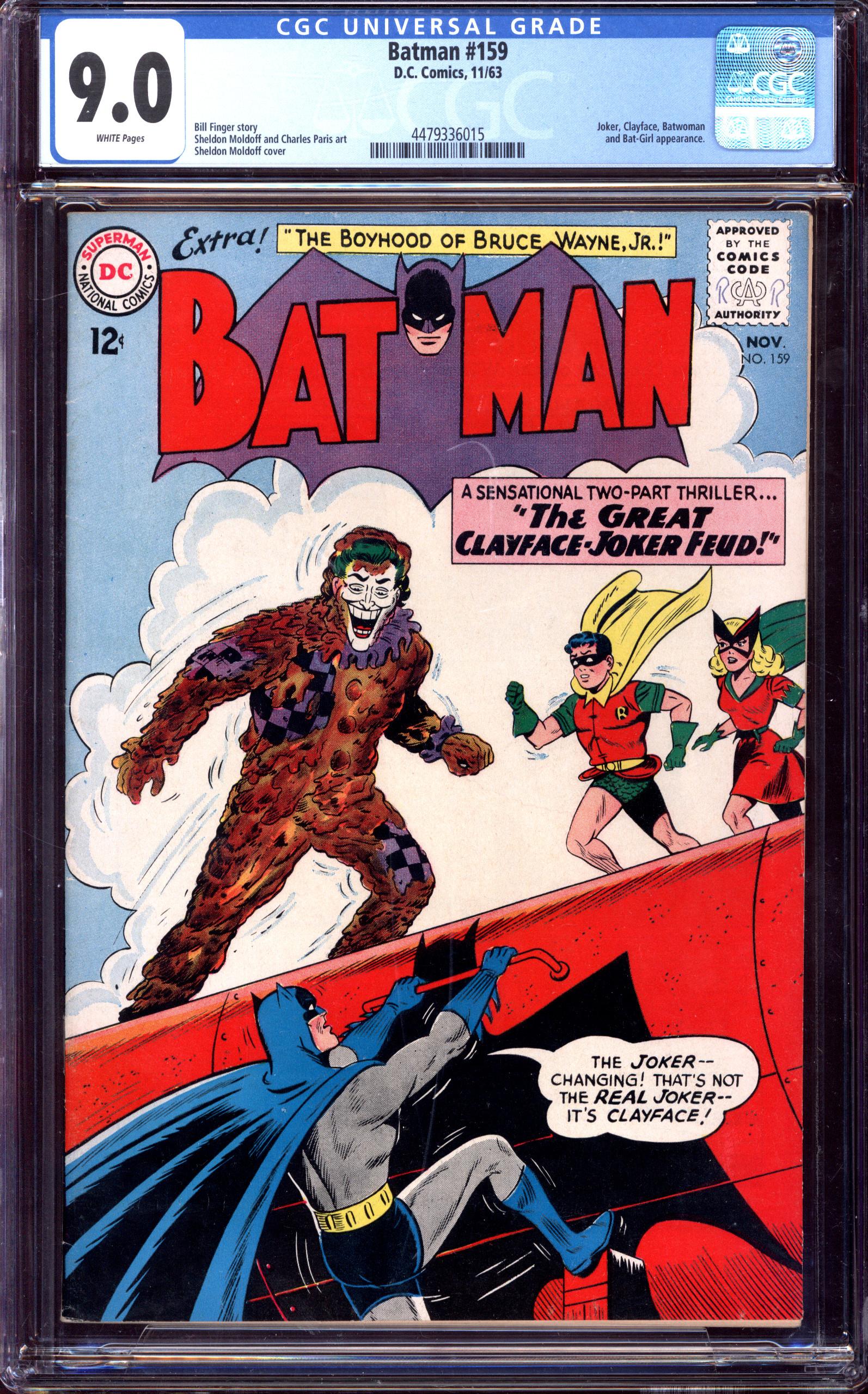 BATMAN #159 CGC 9.0 WHITE PAGES | Reece's Rare Comics