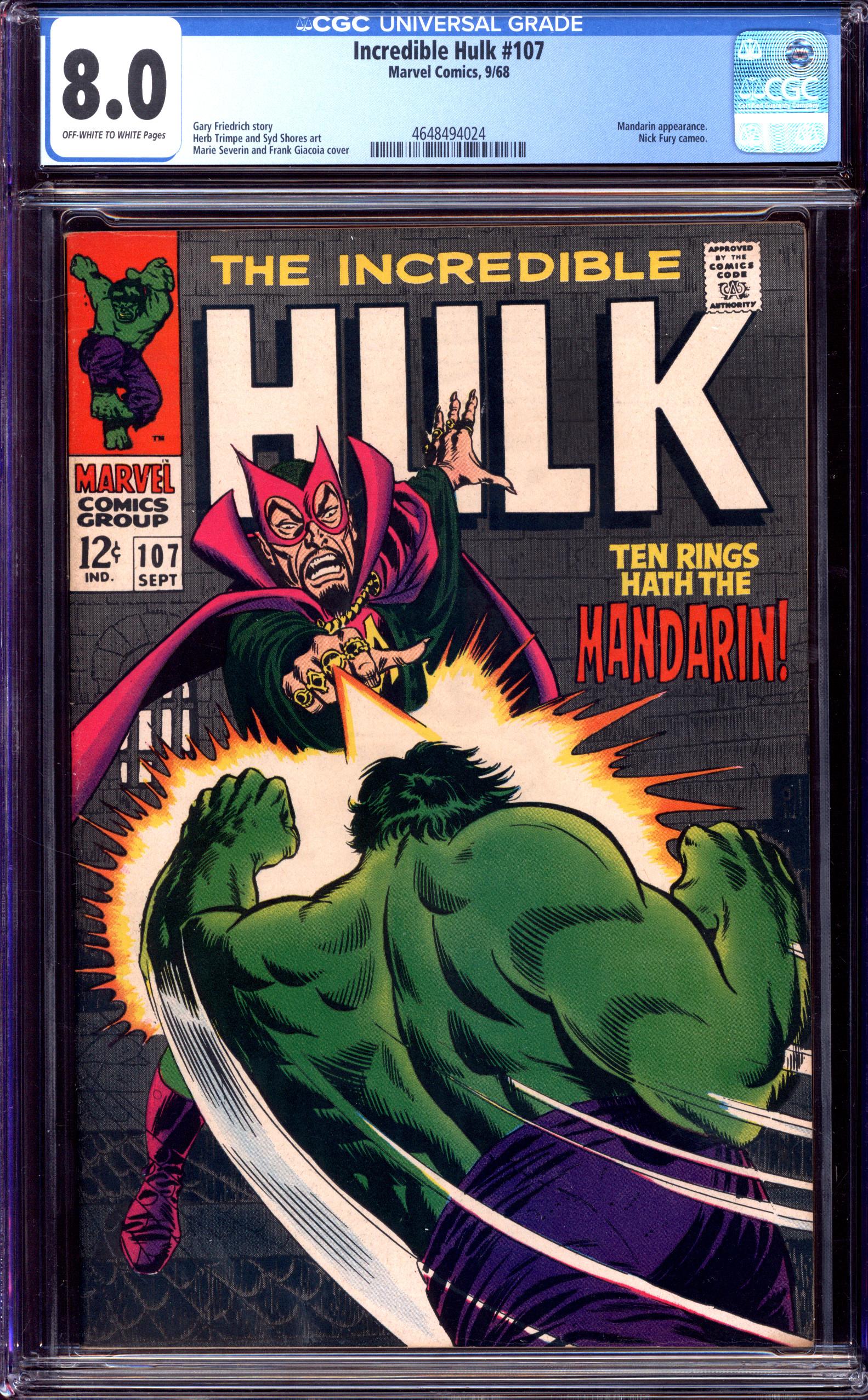 INCREDIBLE HULK Front Cover