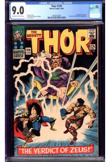 THOR #129 CGC 9.0 OW/WH PAGES front cover