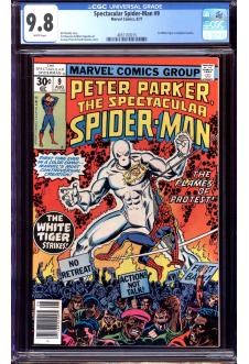 SPECTACULAR SPIDER-MAN #9 CGC 9.8 WHITE PAGES front cover