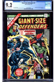 GIANT-SIZE DEFENDERS #5 CGC 9.2 OW/WH PAGES front cover
