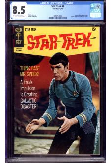 STAR TREK #6 CGC 8.5 OW/WH PAGES front cover