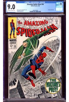 AMAZING SPIDER-MAN #64 CGC 9.0 OW/WH PAGES front cover