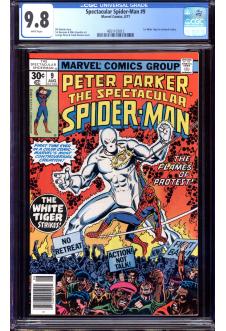 SPECTACULAR SPIDER-MAN #9 CGC 9.8 WHITE PAGES front cover