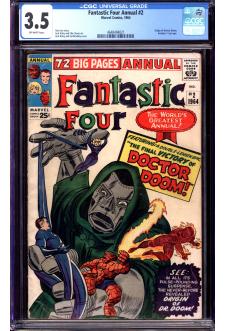 FANTASTIC FOUR ANNUAL #2 CGC 3.5 OW PAGES front cover
