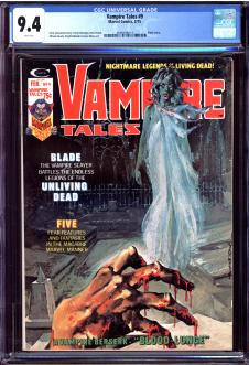 VAMPIRE TALES #9 CGC 9.4 WHITE PAGES front cover