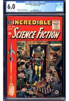 INCREDIBLE SCIENCE FICTION #32 CGC 6.0 CR/OW PAGES front cover