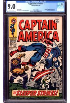 CAPTAIN AMERICA #102 CGC 9.0 OW PAGES front cover