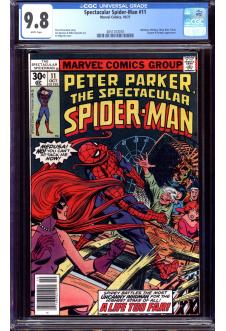 SPECTACULAR SPIDER-MAN #11 CGC 9.8 WHITE PAGES front cover
