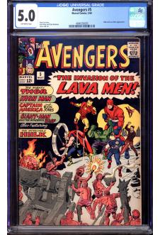 AVENGERS #5 CGC 5.0 OW PAGES front cover