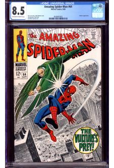 AMAZING SPIDER-MAN #64 CGC 8.5 OW/WH PAGES front cover