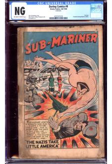 DARING COMICS #9 CGC NG OW/WH PAGES front cover