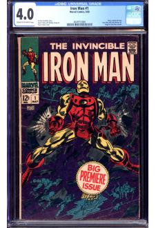 IRON MAN #1 CGC 4.0 CR/OW PAGES front cover