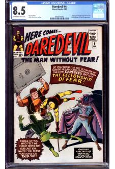 DAREDEVIL #6 CGC 8.5 OW/WH PAGES front cover