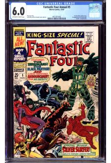 FANTASTIC FOUR ANNUAL #5 CGC 6.0 OW/WH PAGES front cover