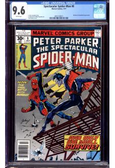 SPECTACULAR SPIDER-MAN #8 CGC 9.6 WHITE PAGES front cover