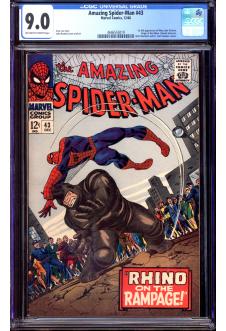 AMAZING SPIDER-MAN #43 CGC 9.0 OW/WH PAGES front cover