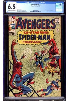 AVENGERS #11 CGC 6.5 CR/OW PAGES front cover