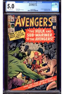 AVENGERS #3 CGC 5.0 OW PAGES front cover