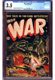 WAR COMICS #11 CGC 3.5 OW/WH PAGES front cover
