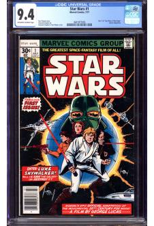 STAR WARS #1 CGC 9.4 OW/WH PAGES front cover