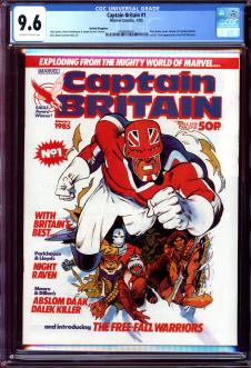 CAPTAIN BRITAIN #1 CGC 9.6 OW/WH PAGES front cover