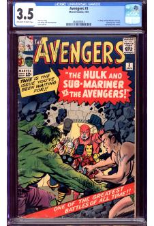 AVENGERS #3 CGC 3.5 OW/WH PAGES front cover