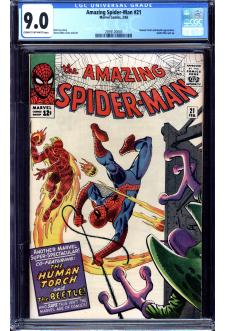 AMAZING SPIDER-MAN #21 CGC 9.0 CR/OW PAGES front cover