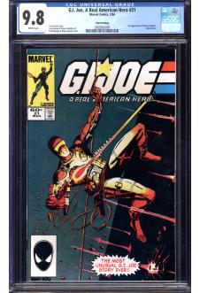 G.I. JOE, A REAL AMERICAN HERO #21 CGC 9.8 WHITE PAGES front cover