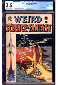 WEIRD SCIENCE-FANTASY #28 CGC 3.5 CR/OW PAGES front cover