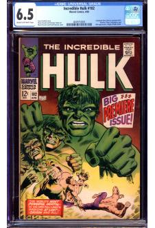 INCREDIBLE HULK #102 CGC 6.5 CR/OW PAGES front cover