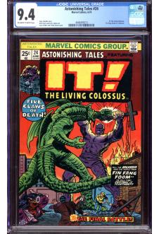 ASTONISHING TALES #24 CGC 9.4 OW/WH PAGES front cover